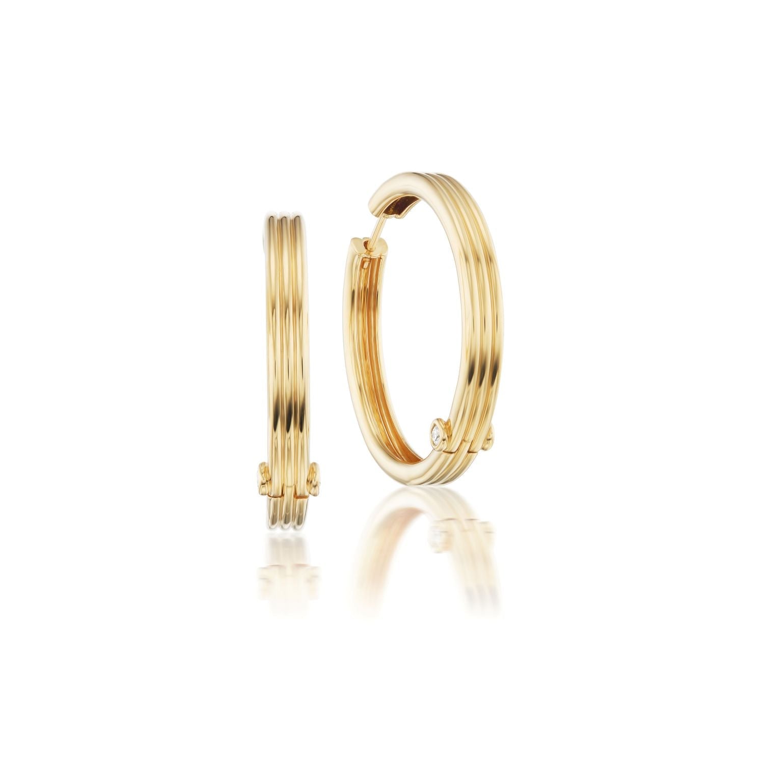 Diamond Scuba Trio Hoops - MUSE Shop