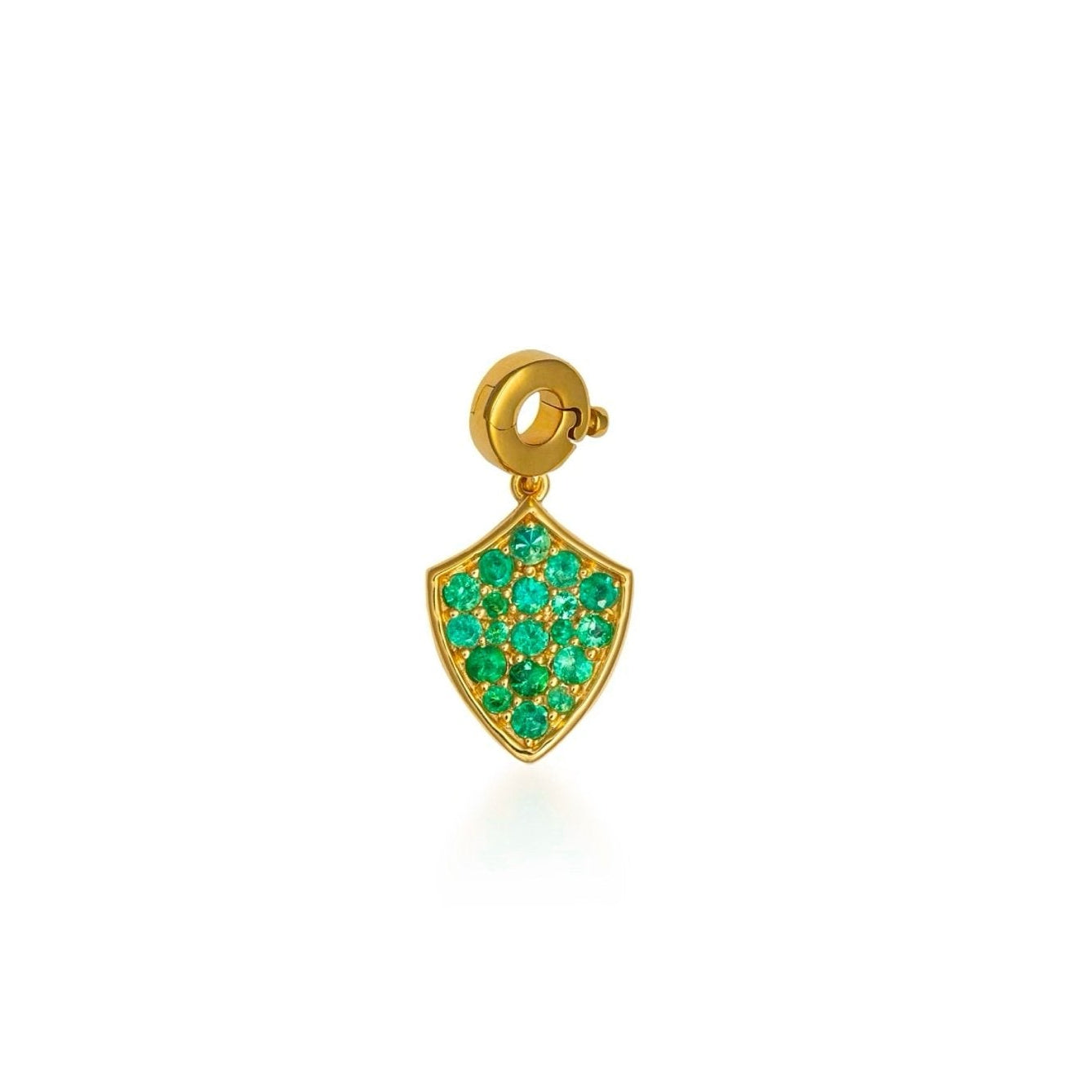 Emerald Pavé Shield Charm - MUSE Shop