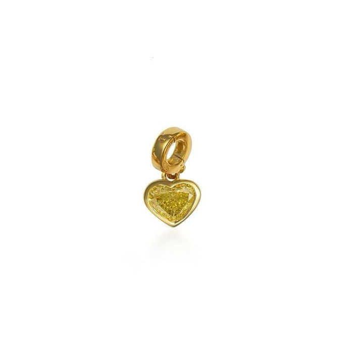 Fancy Color Heart Diamond in Bezel Charm - MUSE Shop