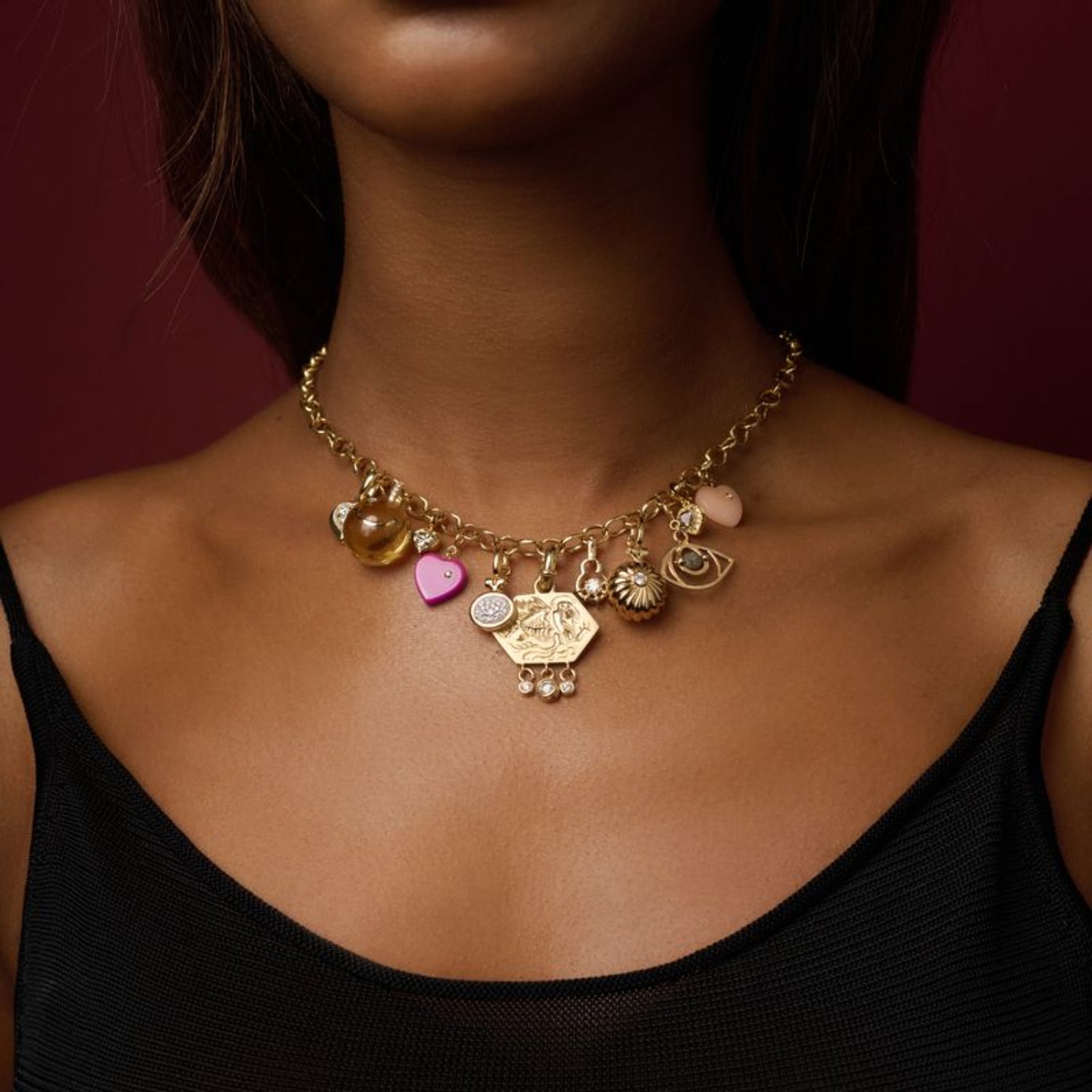 Fancy Color Yellow Diamond Heart Charm - MUSE Shop