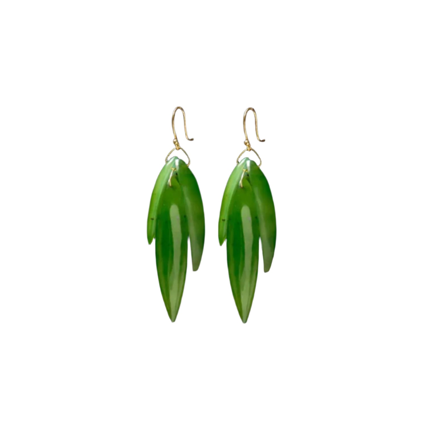 Jade Leaves Earrings - MUSE Shop