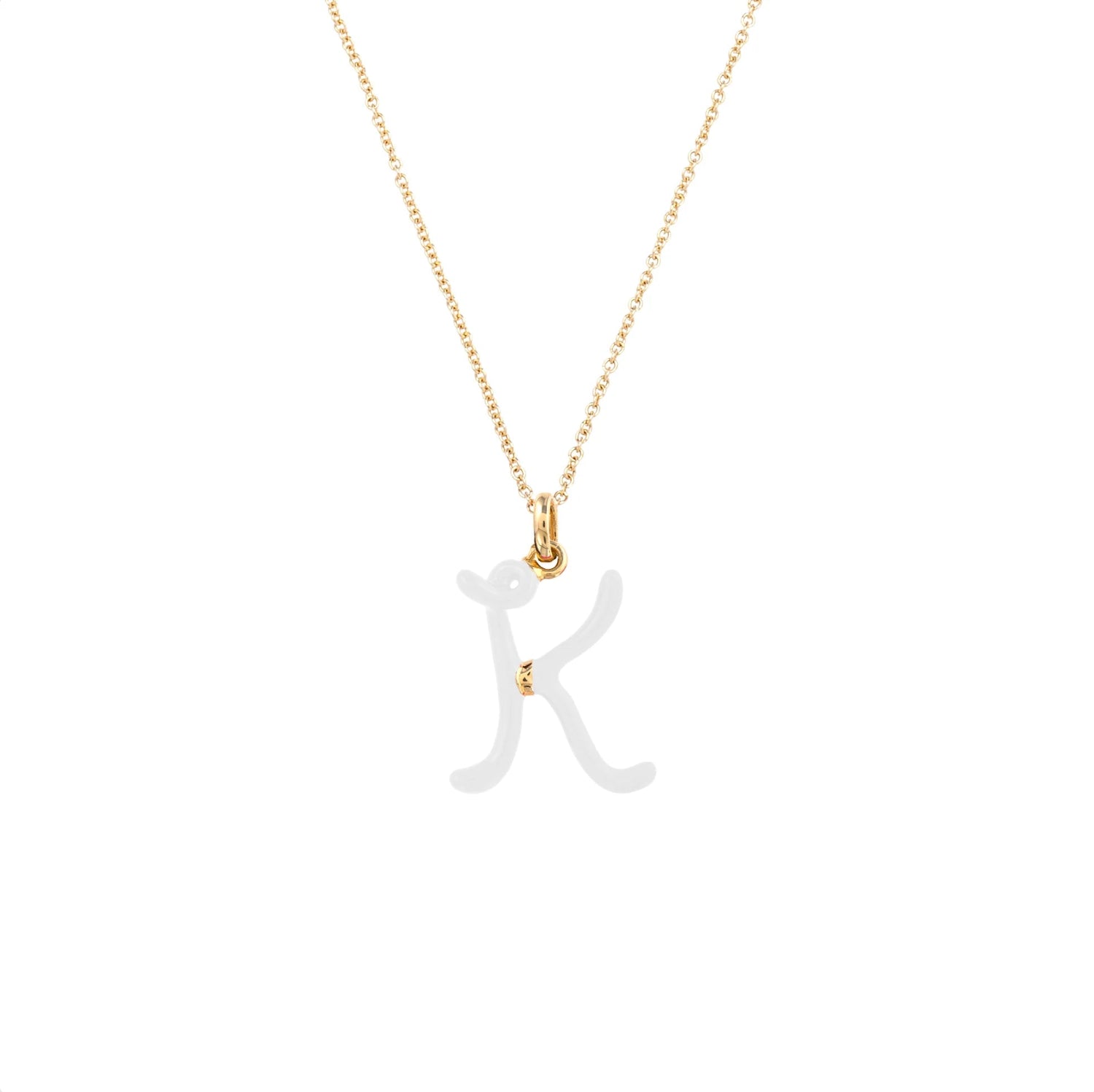'K' Initial Alphabet Necklace - MUSE Shop
