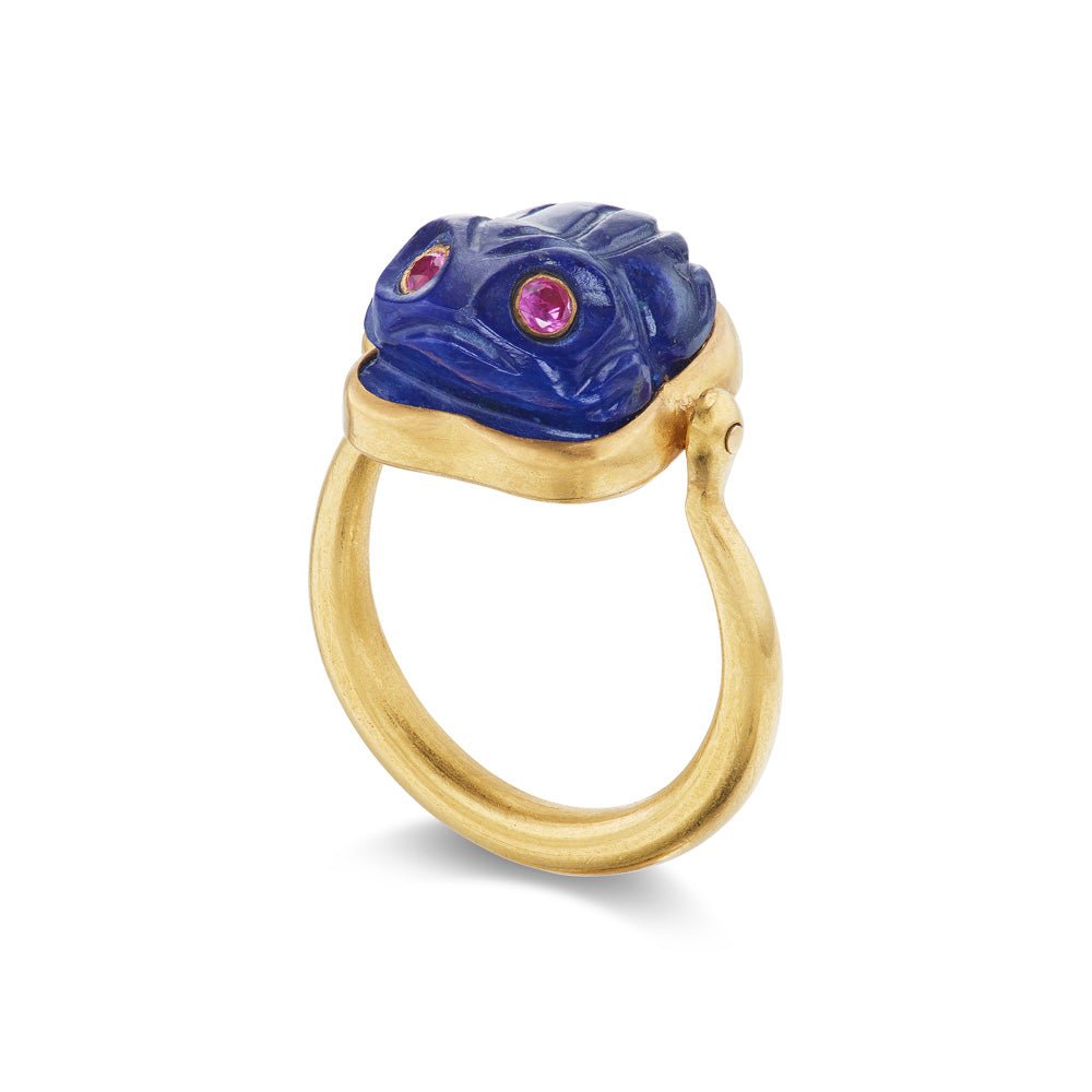 Lapis Frog Ring - MUSE Shop
