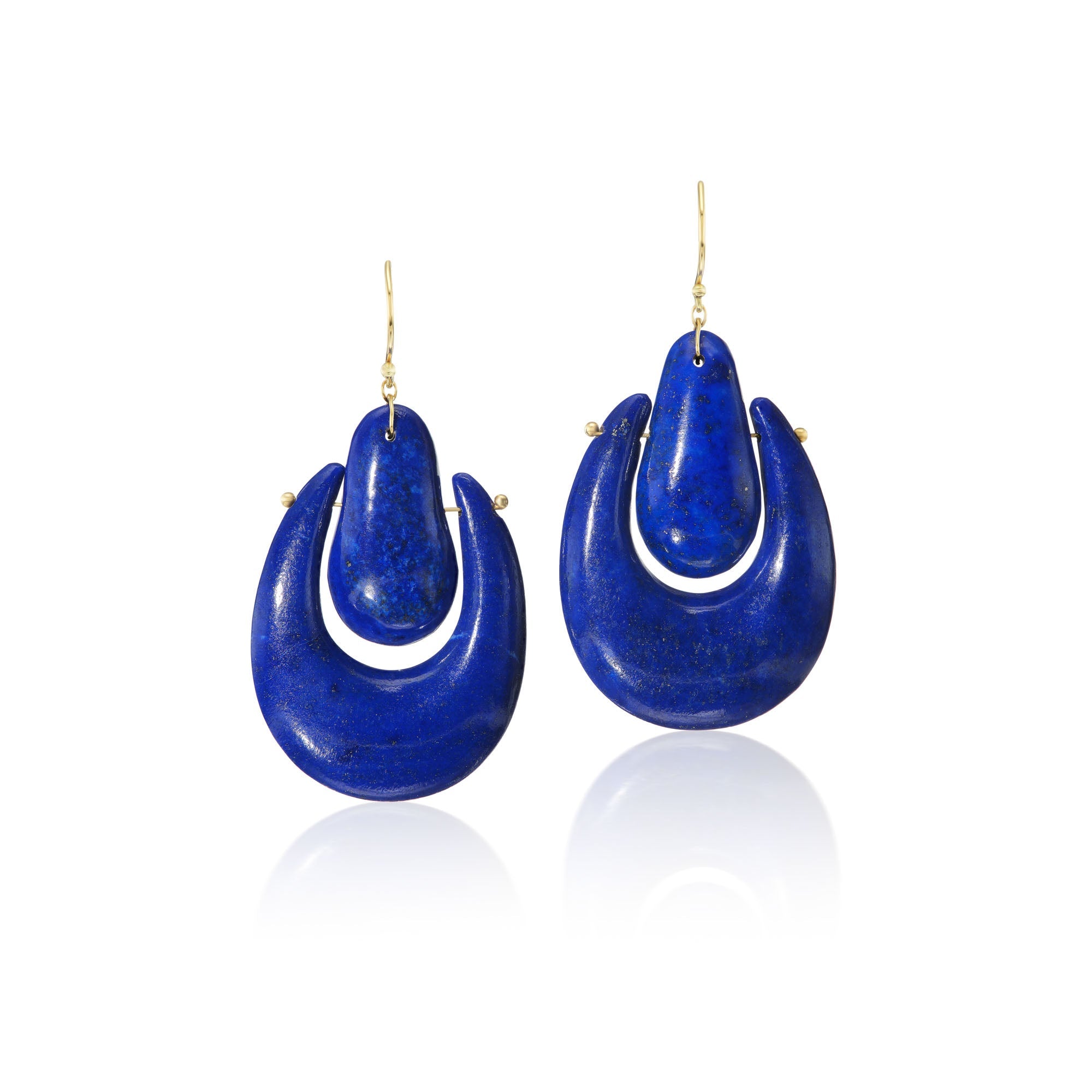 Lapis Large O'Keefe Earrings - MUSE Shop