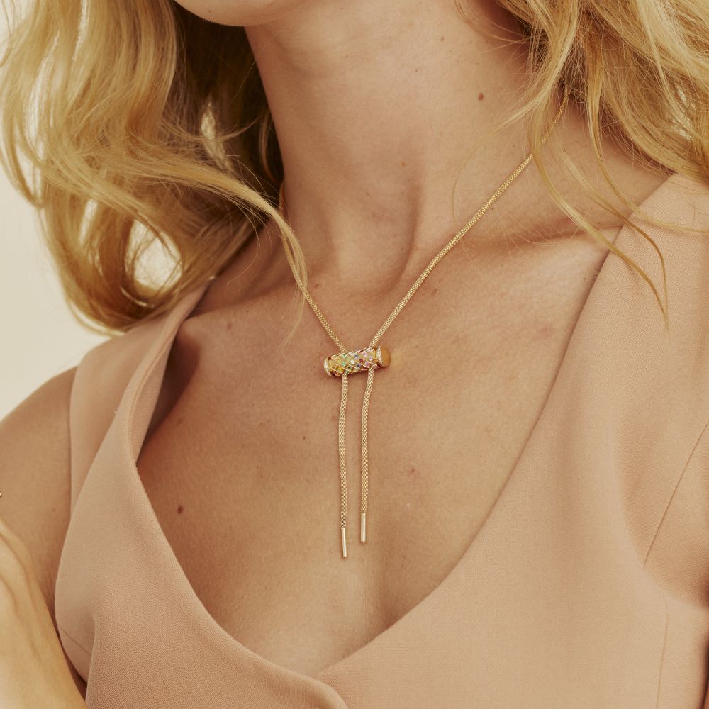 Latch Charm Full Diamond in Yellow Gold - MUSE Shop