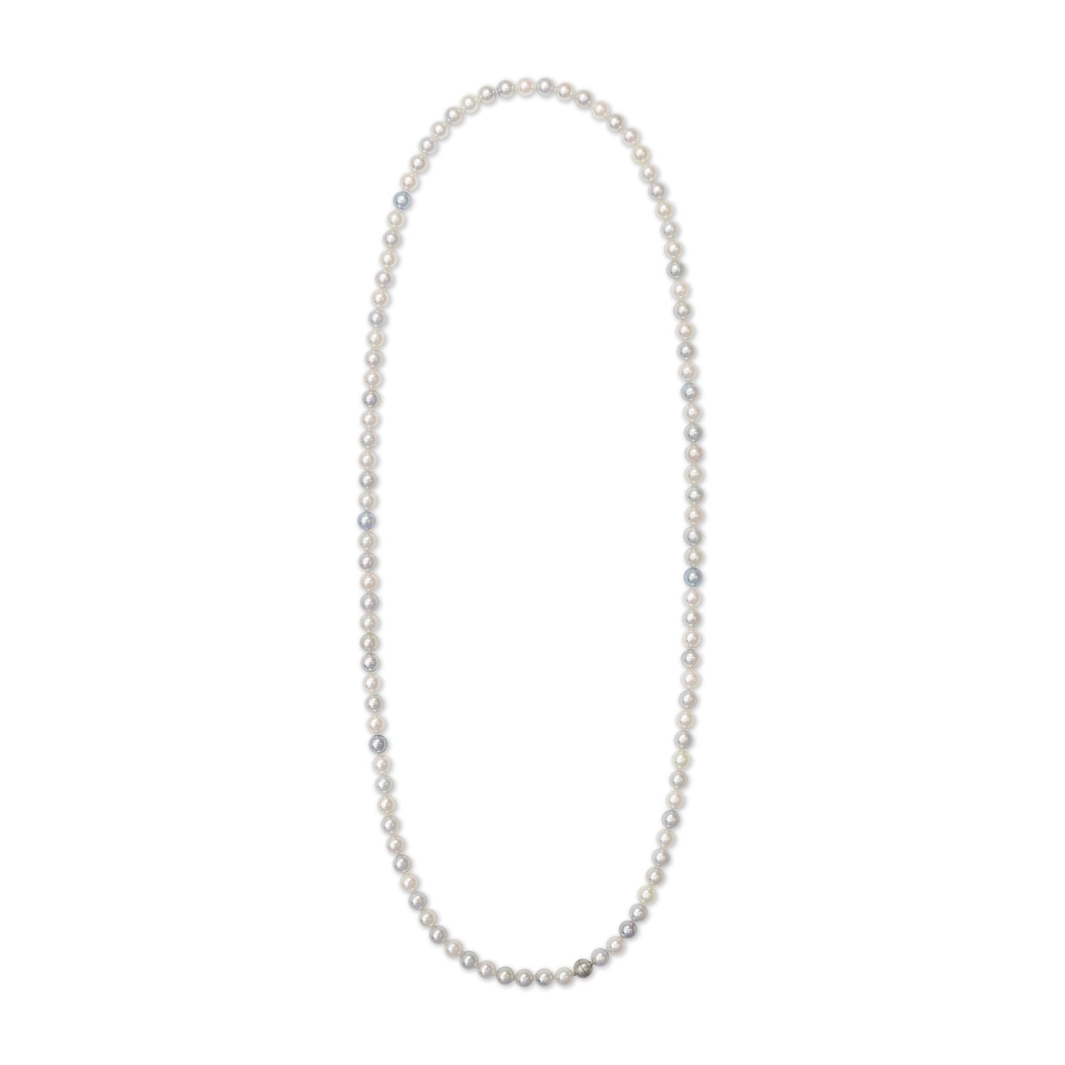 Long Multicolor Sectional Pearl Necklace - MUSE Shop