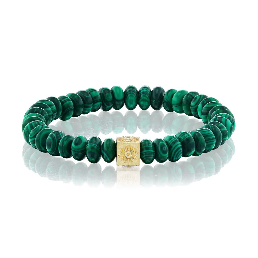 Malachite Beaded Cube Bracelet - MUSE Shop