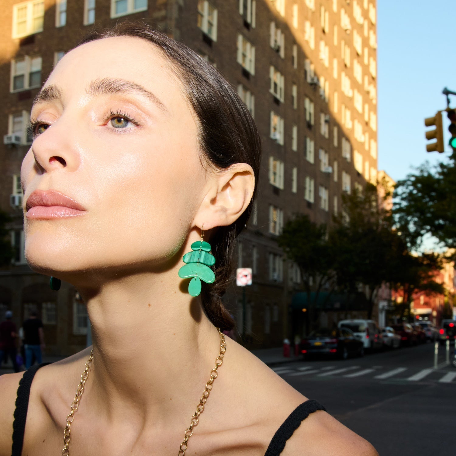 Malachite & Chrysoprase Small Totem Earrings - MUSE Shop