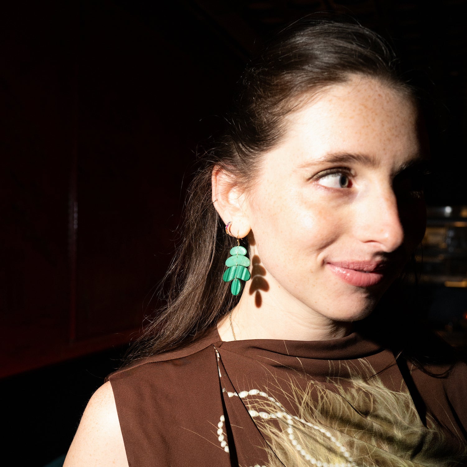 Malachite & Chrysoprase Small Totem Earrings - MUSE Shop