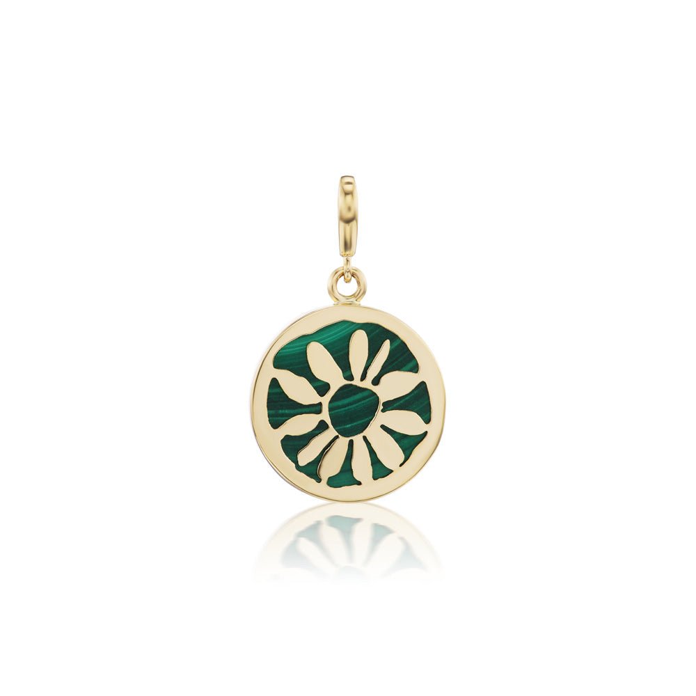 Malachite Flower Medallion Charm - MUSE Shop