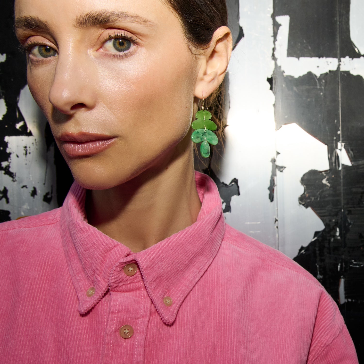 Mawsite & Nephrite Jade Small Totem Earrings - MUSE Shop
