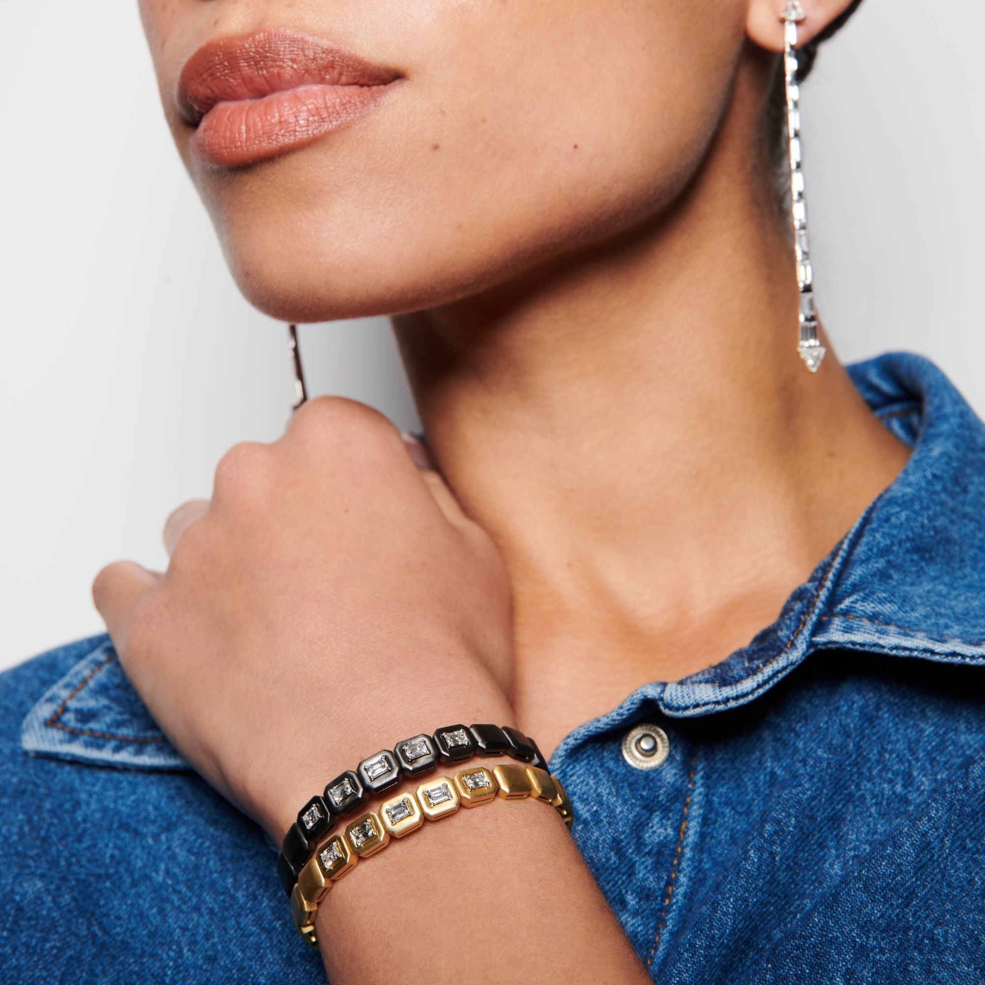 Me Black Gold Cuff Bracelet - MUSE Shop