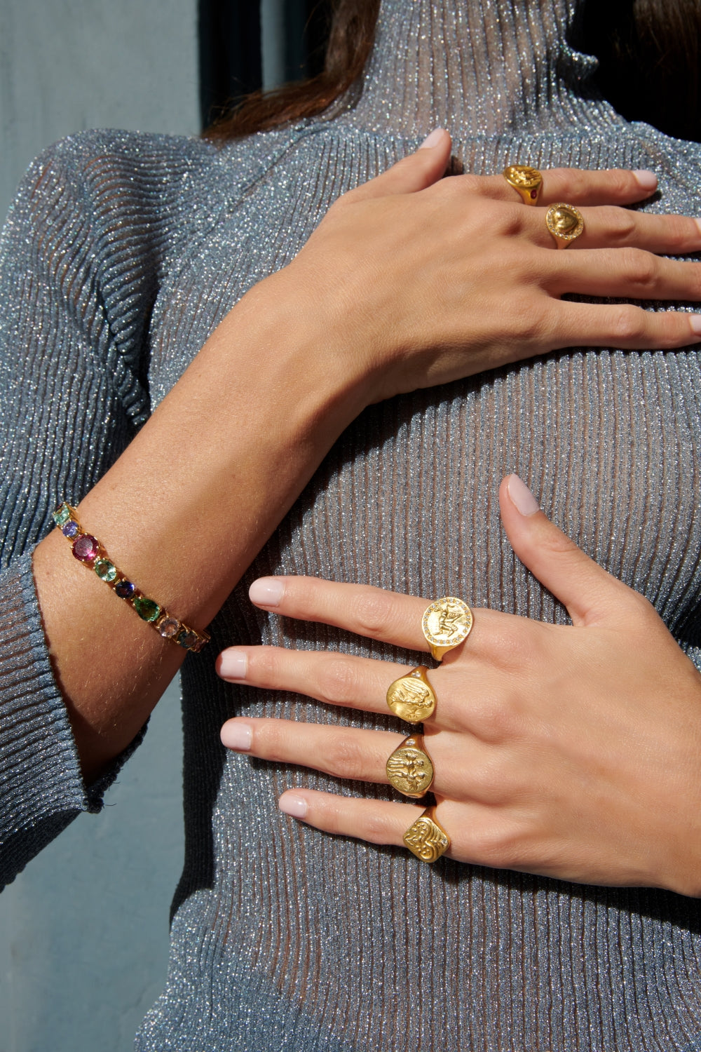 Diamond Eros & Psyche Signet Ring
