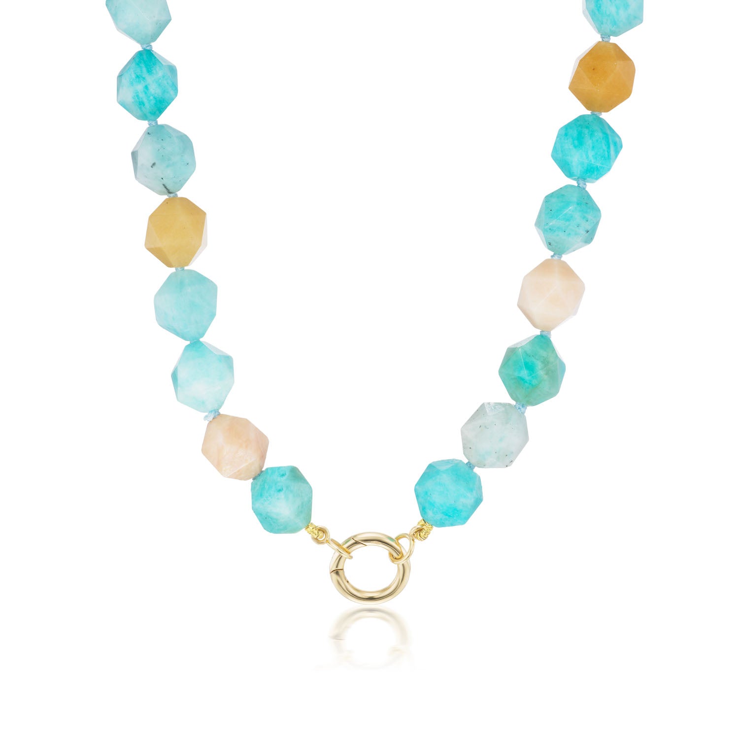 Multicolor Amazonite Faceted Beaded Necklace - MUSE Shop