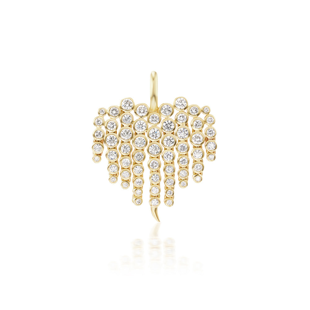 An Ondyn Diamond Fringe Charm adorned with diamonds.