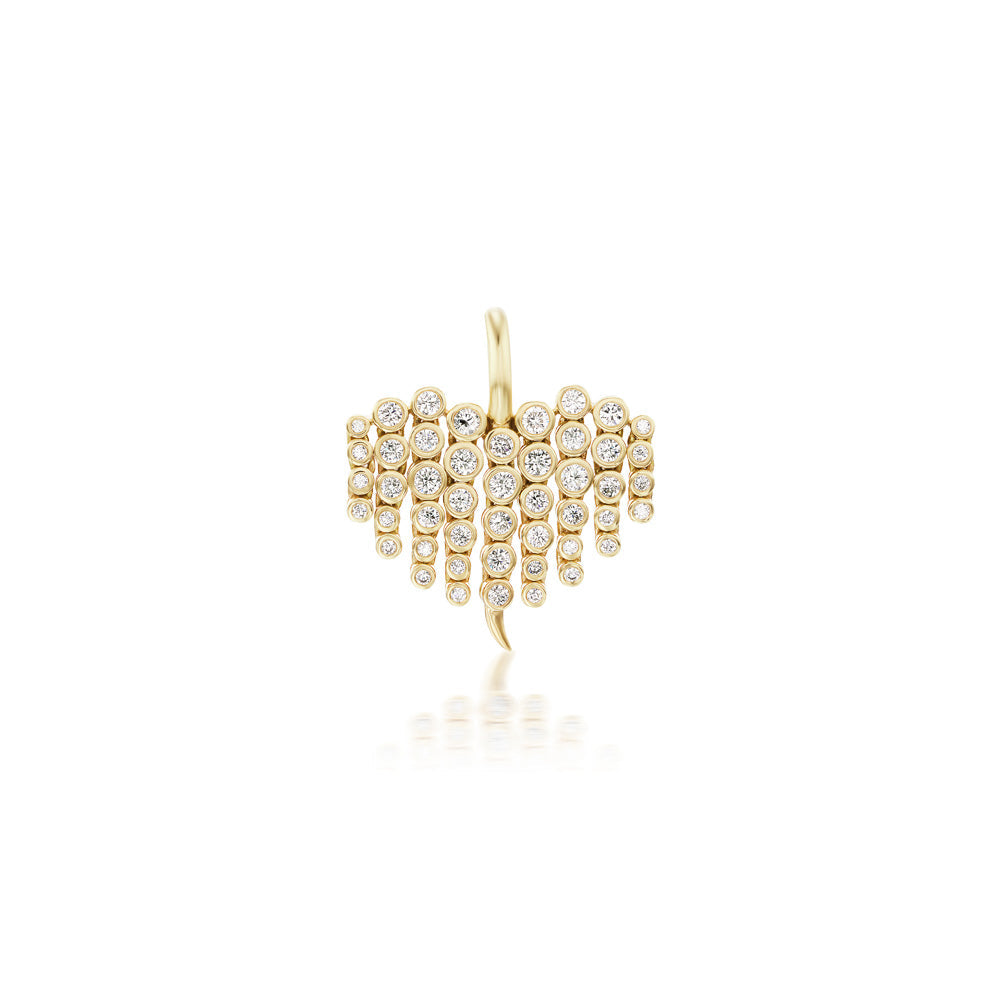 A yellow gold Diamond Fringe Charm adorned with sparkling diamonds.