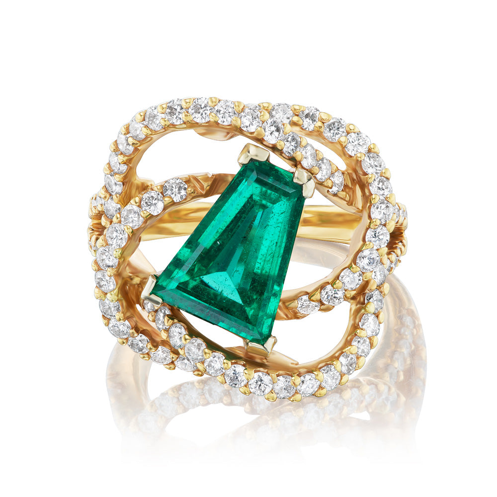 Emerald and Diamond Ring