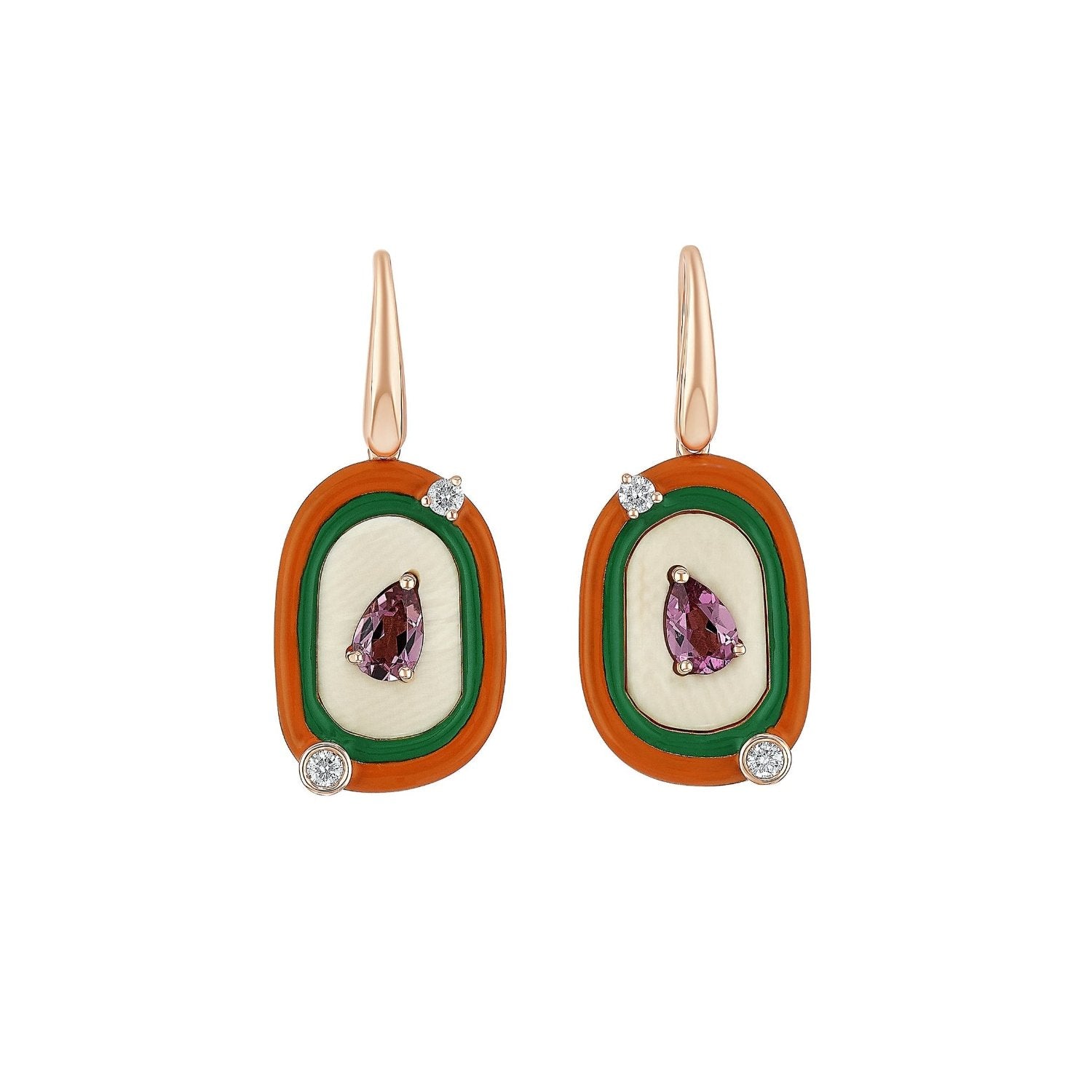 Orange Snowdrop Earrings - MUSE Shop