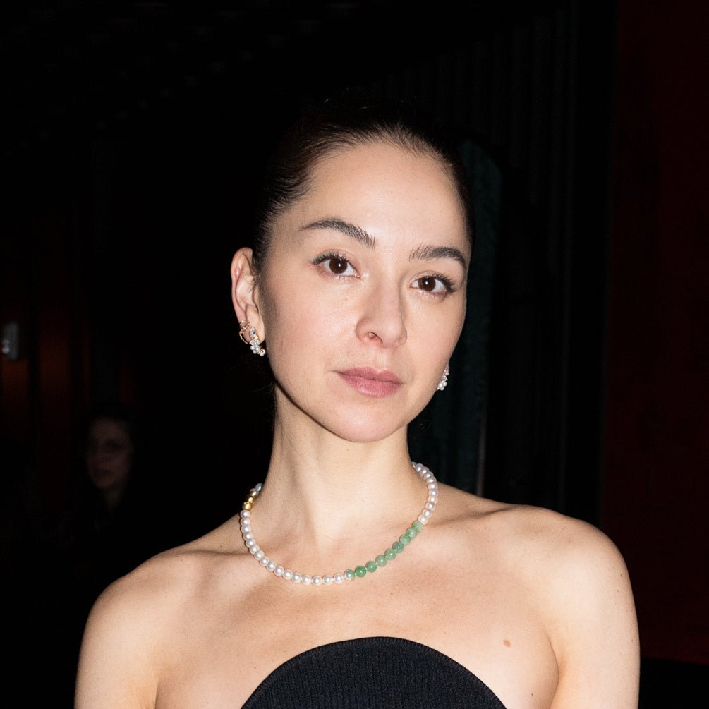 Pearl and Jade Sectional Necklace - MUSE Shop