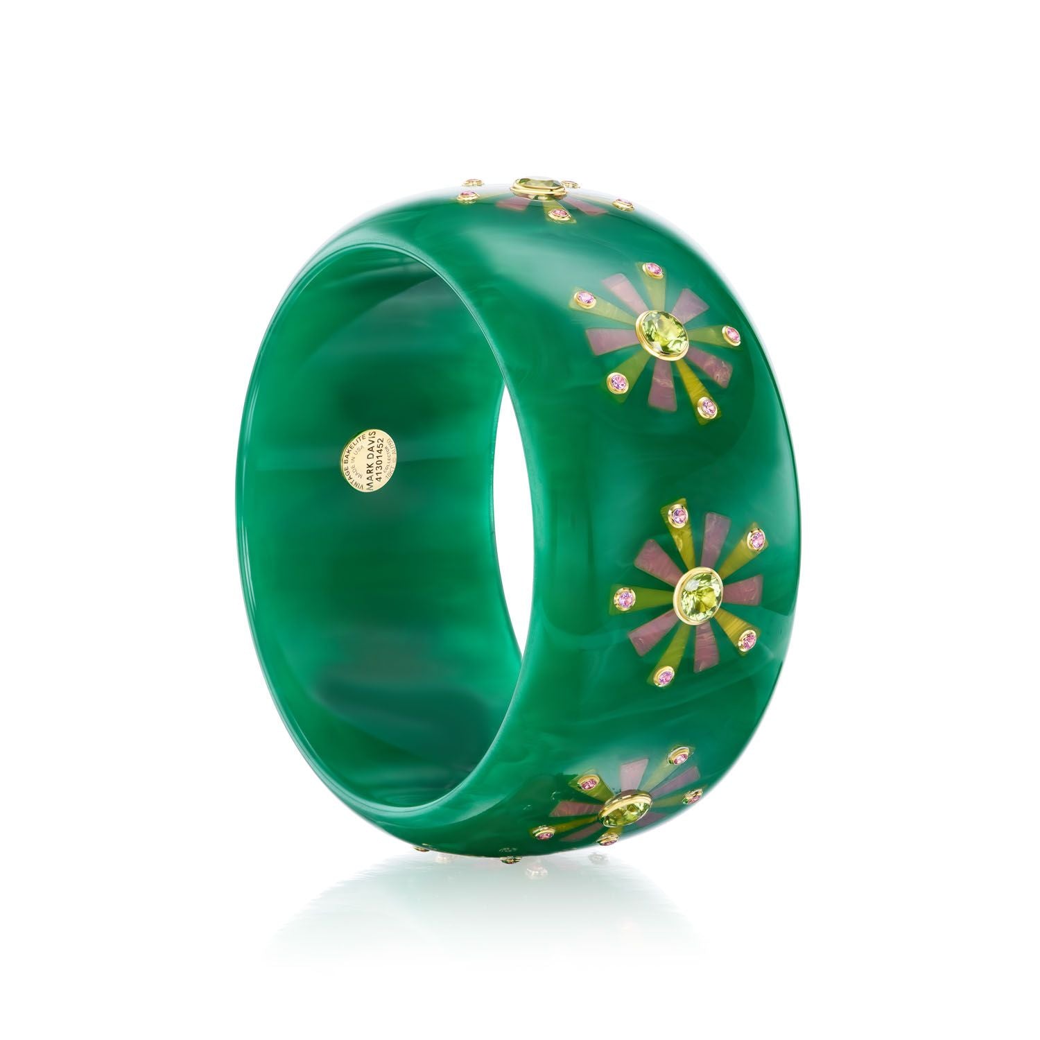 Peridot and Sapphire Bakelite Bracelet - MUSE Shop