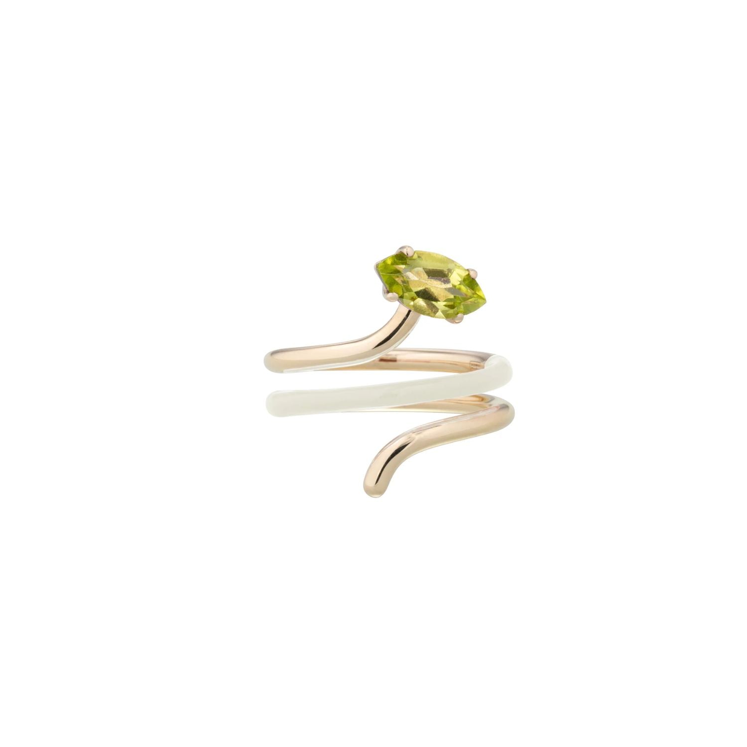 Peridot & Panna Long Vine Ring - MUSE Shop