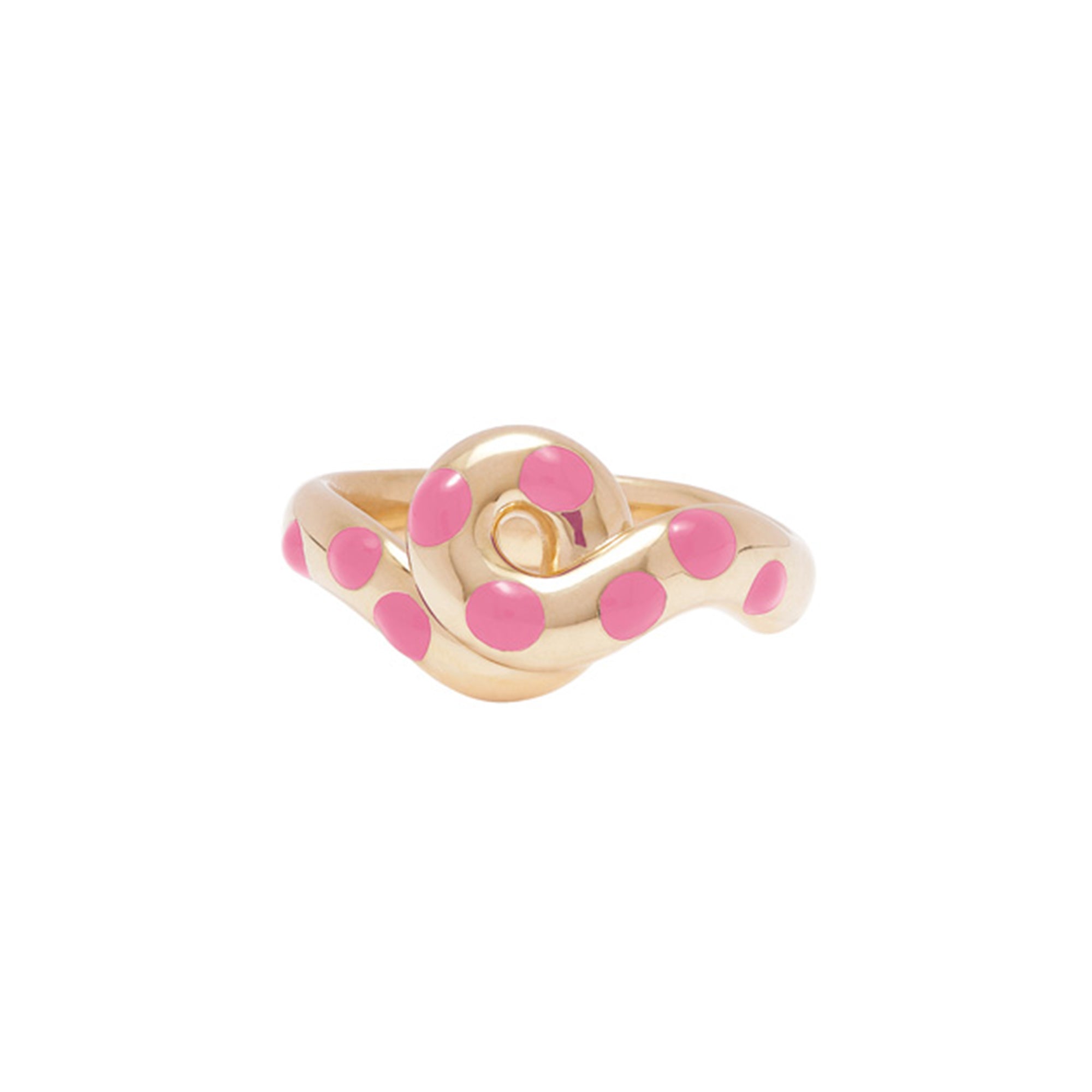 Pink Enamel Maxi Loop Ring - MUSE Shop