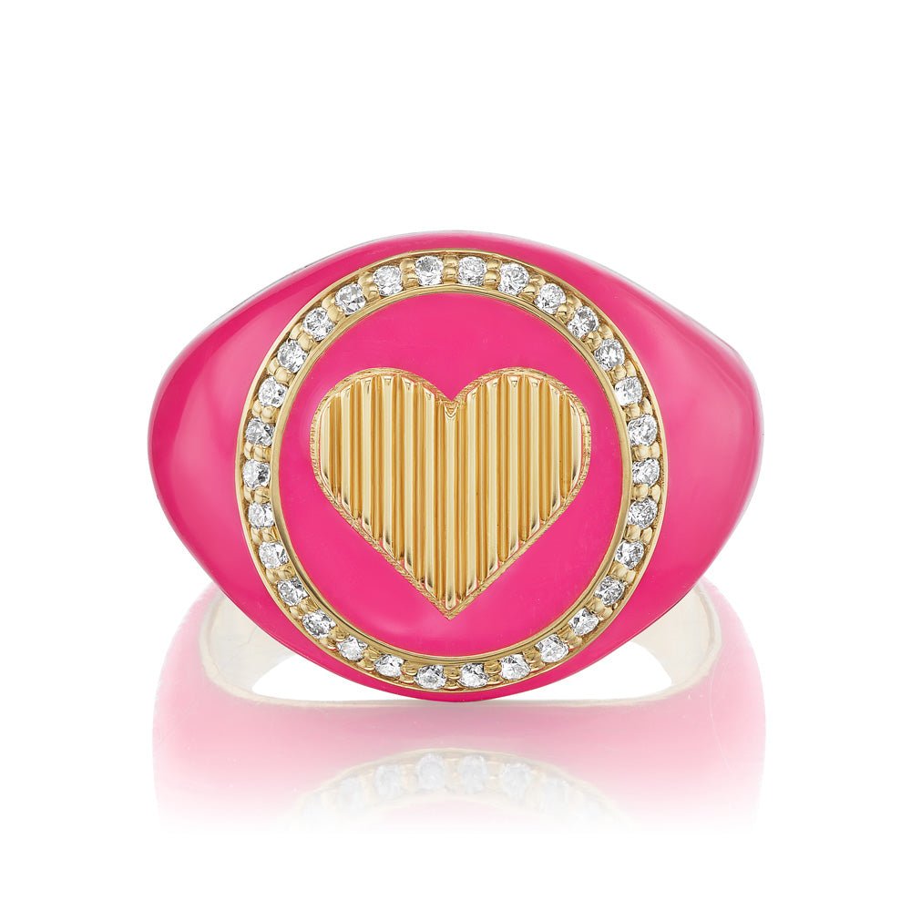 Pink Heart Signet Ring - MUSE Shop