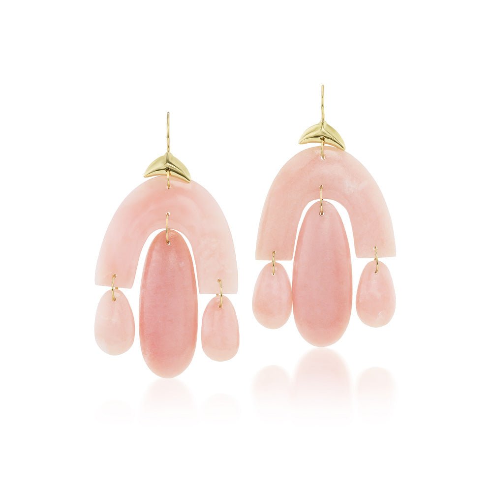 Pink Opal Chandelier Earrings - MUSE Shop