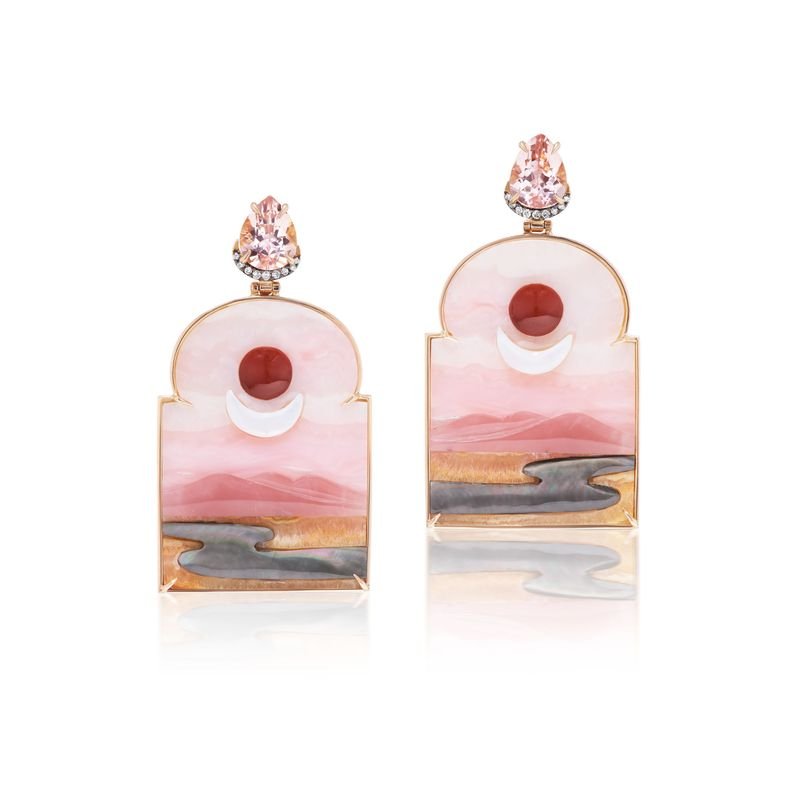Pink Opal Earrings - MUSE Shop