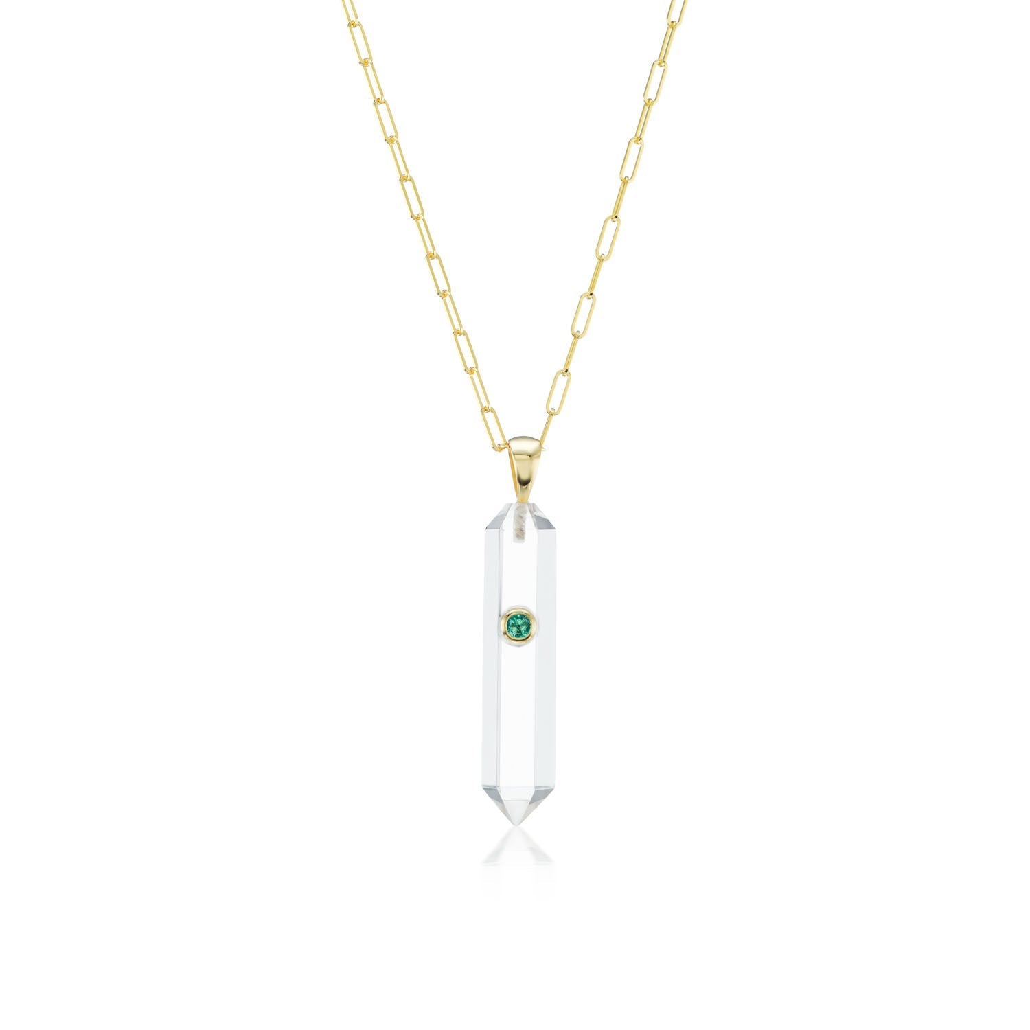 Power Crystal Mini Rock Crystal Necklace - MUSE Shop