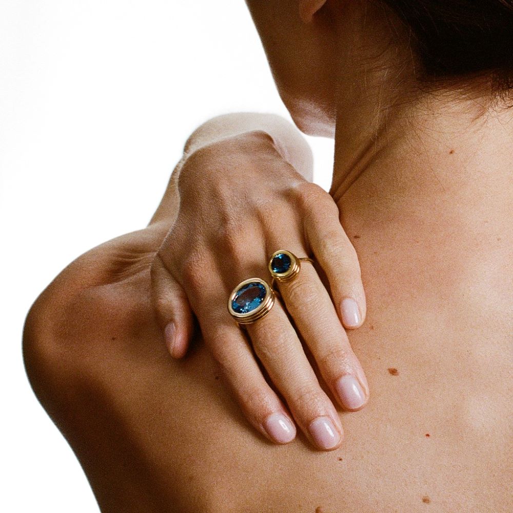 Blue Topaz Grotto Ring