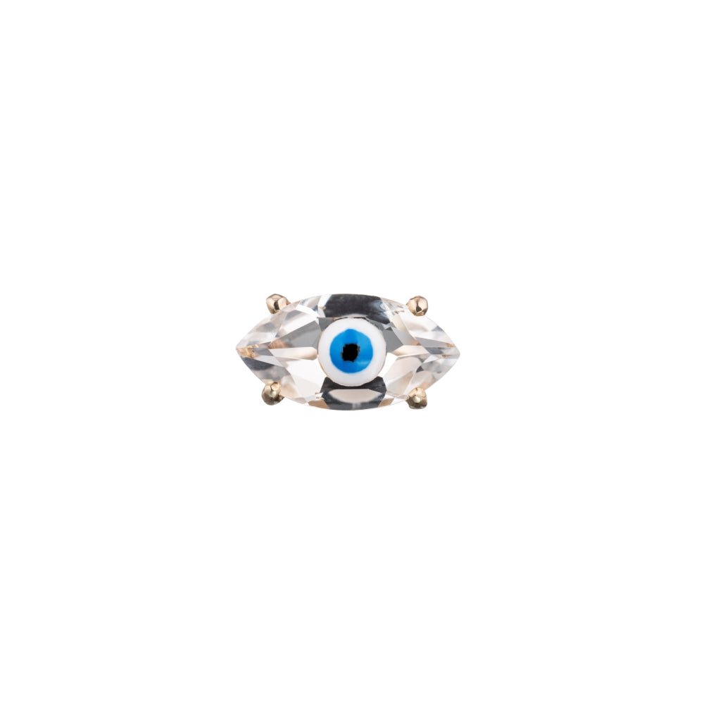 Rock Crystal Big Eye Stud - MUSE Shop