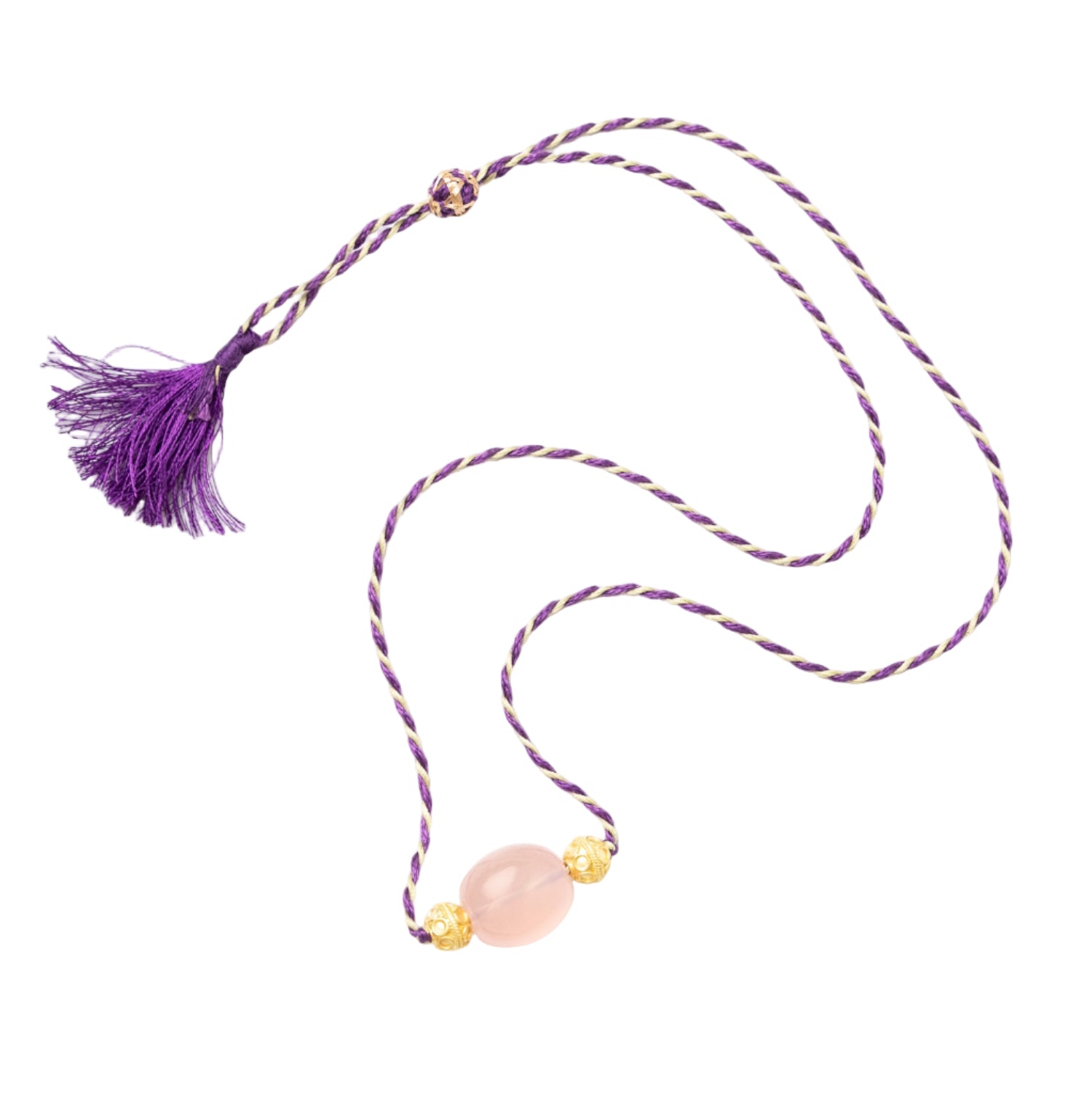 Rose Quartz Daira Cord Necklace - MUSE Shop