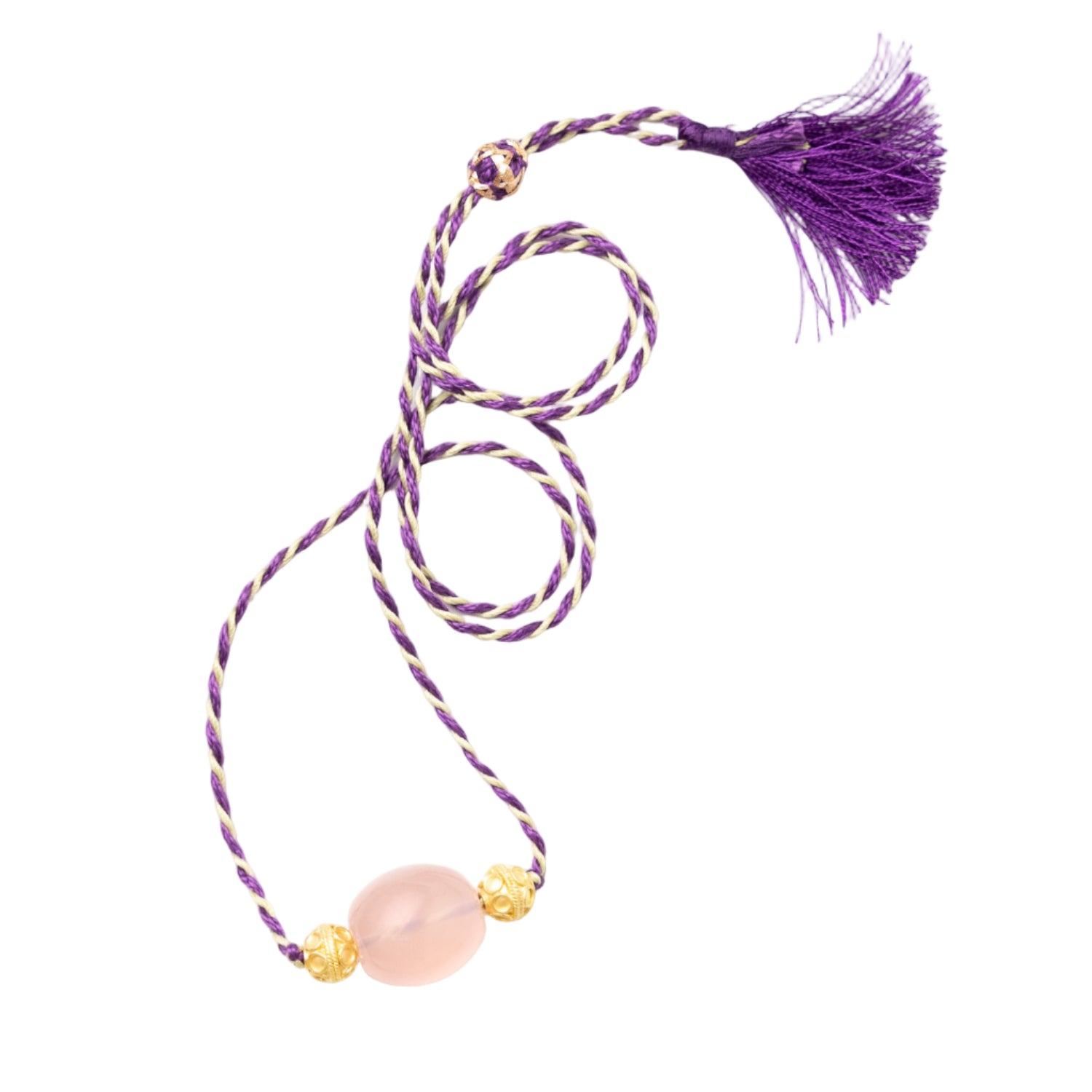 Rose Quartz Daira Cord Necklace - MUSE Shop
