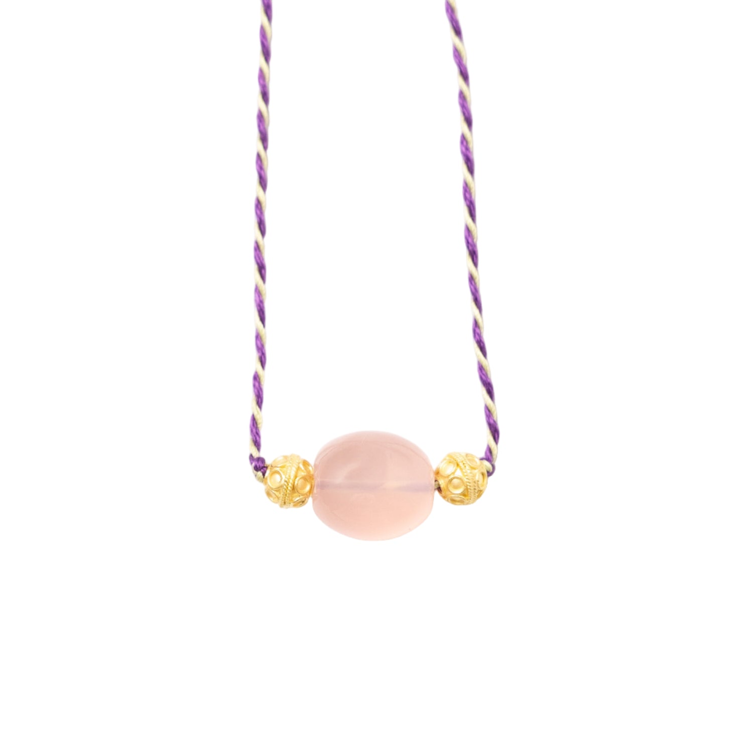 Rose Quartz Daira Cord Necklace - MUSE Shop