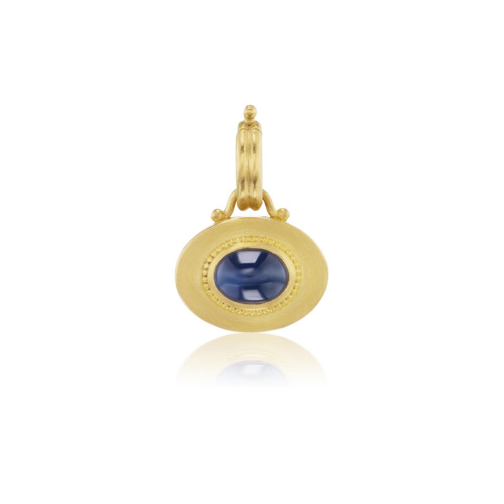 Sapphire Granulated Heart Charm - MUSE Shop