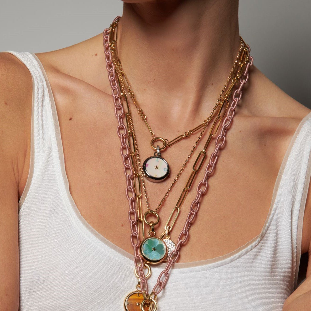 Sara Chain Long Oval Link Necklace - MUSE Shop