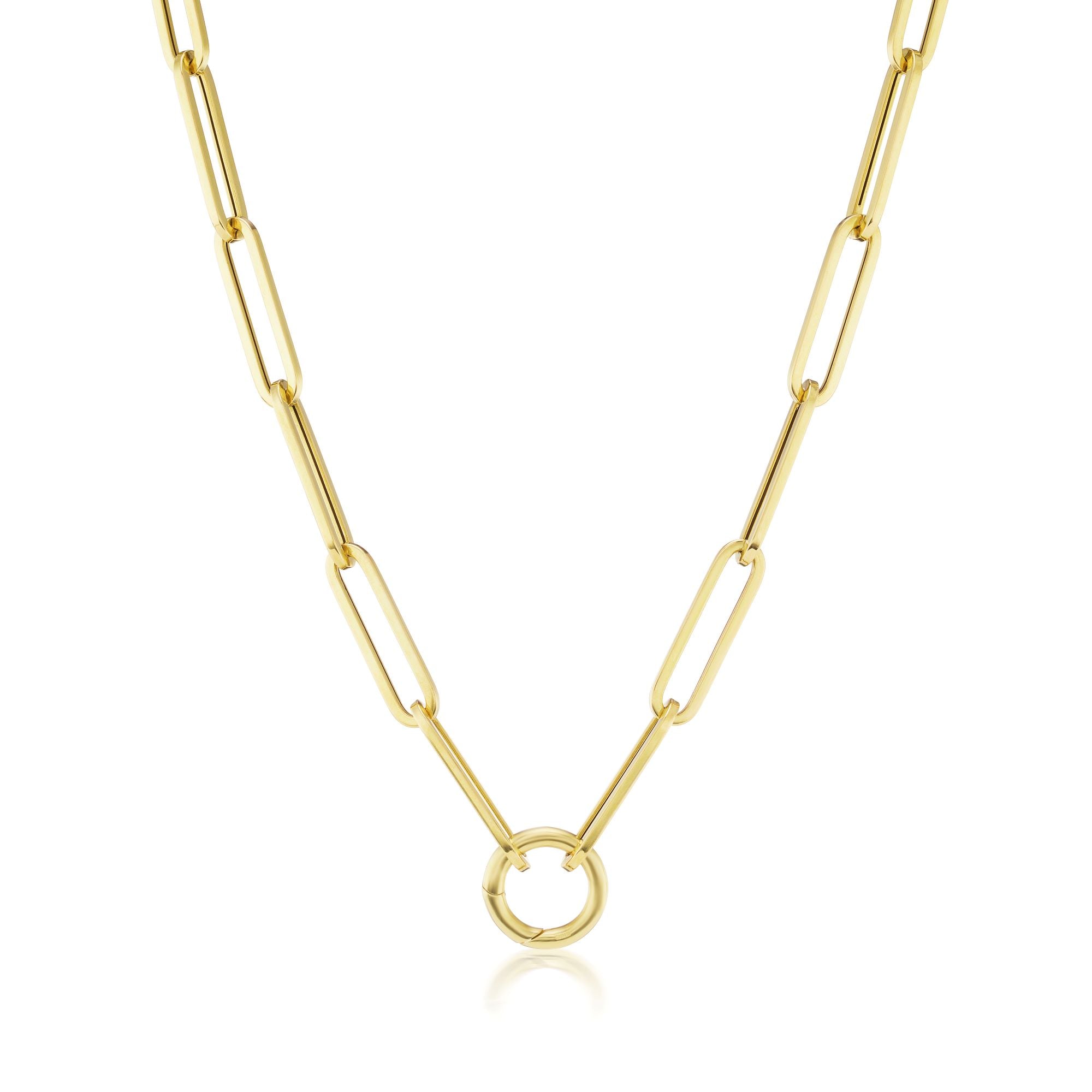 Sara Chain Long Oval Link Necklace - MUSE Shop