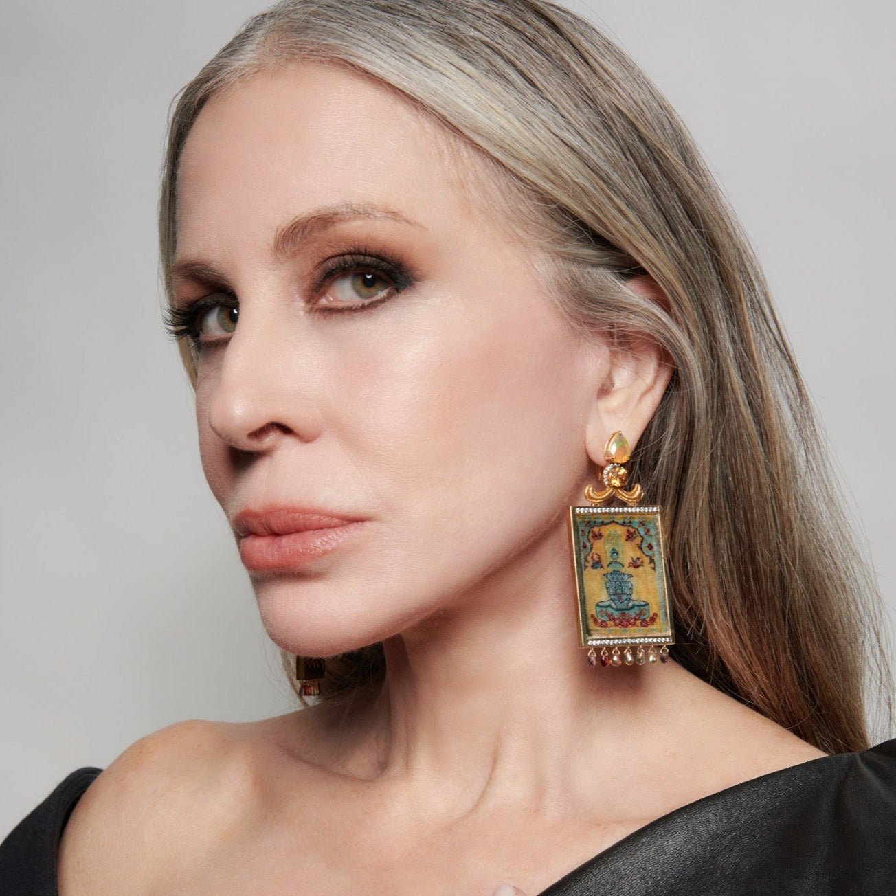Silk Road Miniature Carpet Earrings - MUSE Shop