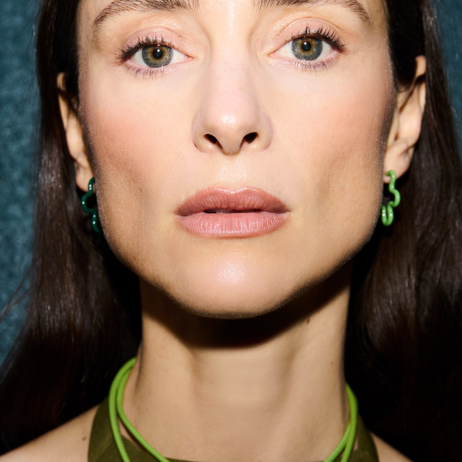 Small Green Flower Power Hoops - MUSE Shop