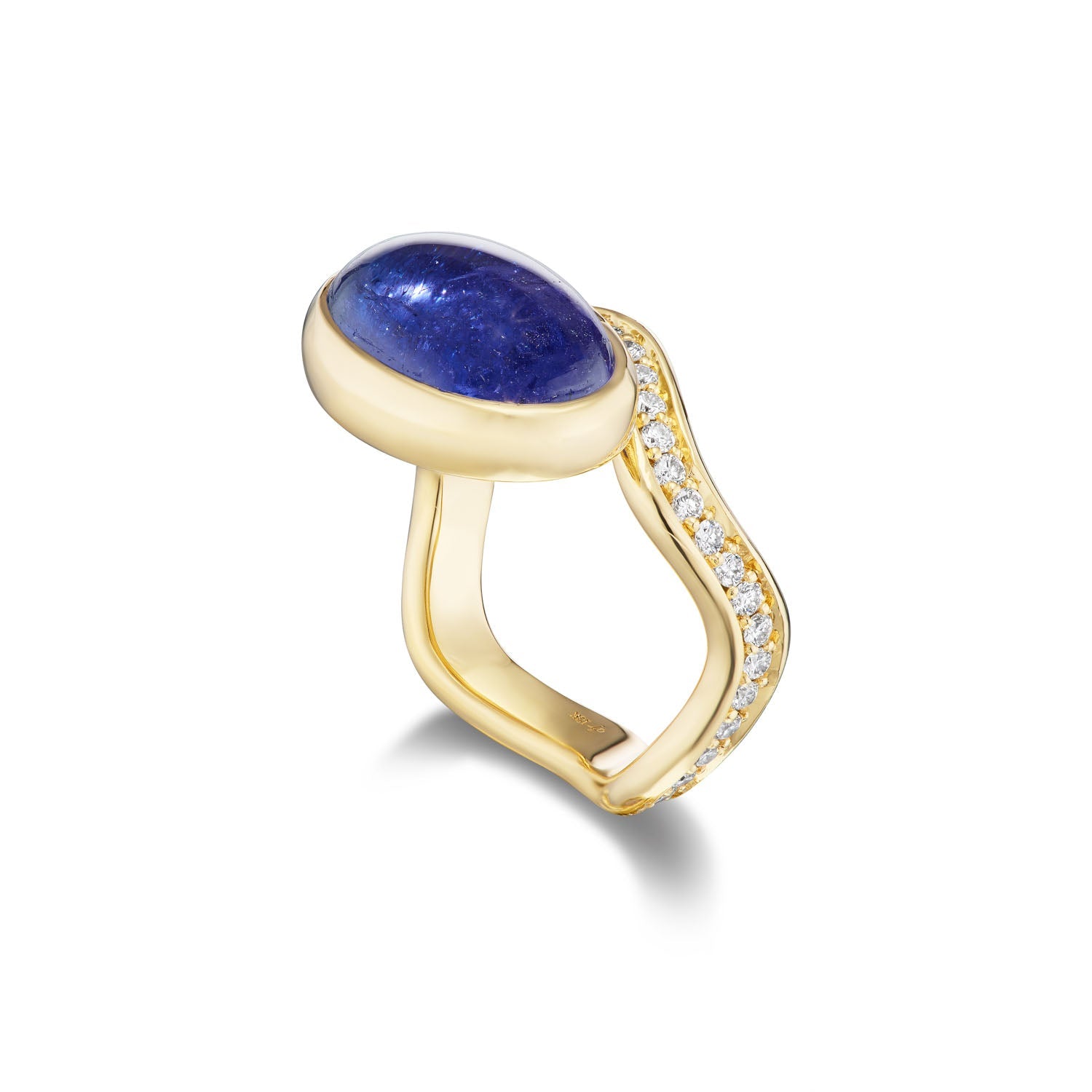 Tanzanite & Diamond Curve Aurora Ring - MUSE Shop