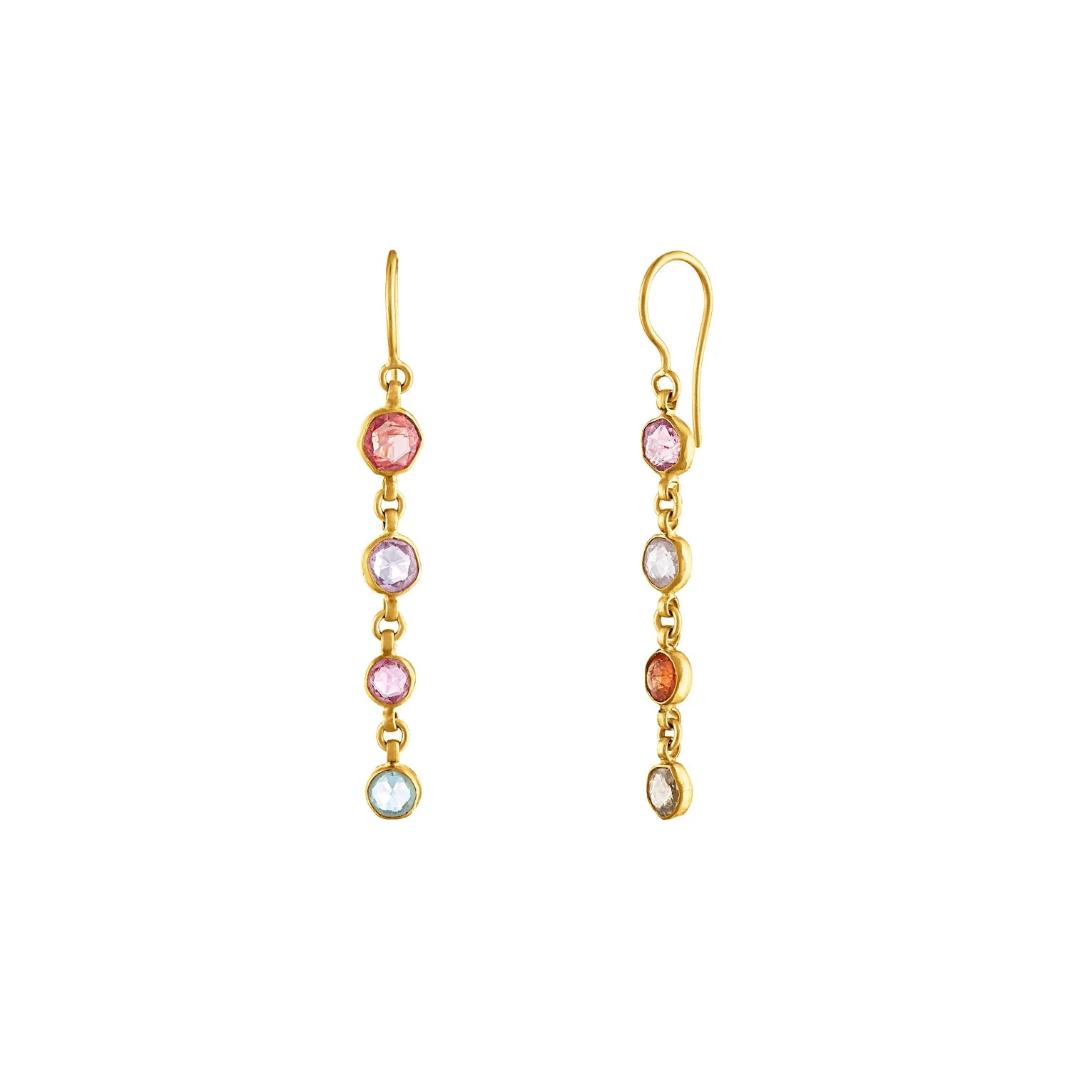 Tourmaline Cracked Seed Drop Earrings - MUSE Shop