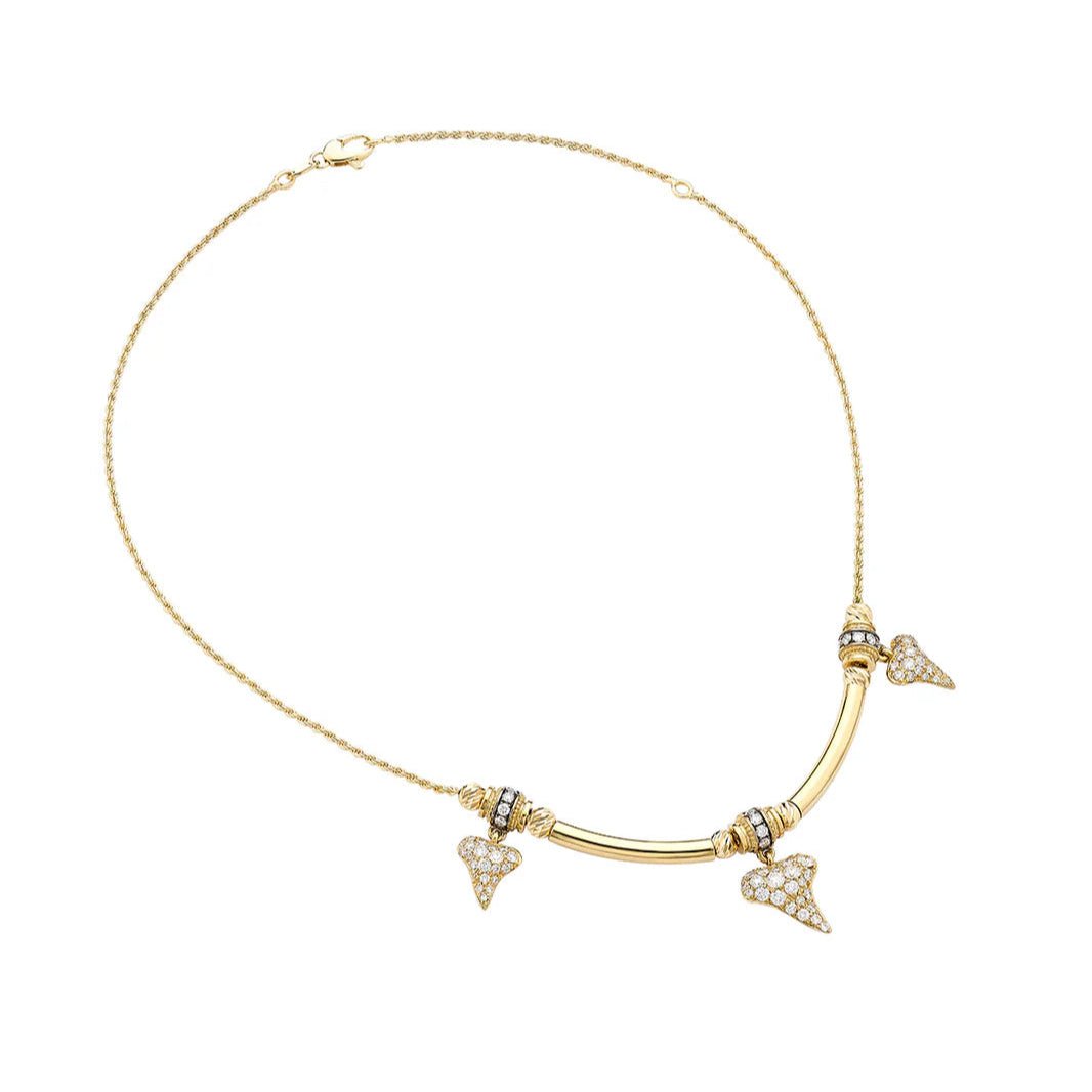 Trixie Sharkie Pavé Diamond Necklace - MUSE Shop