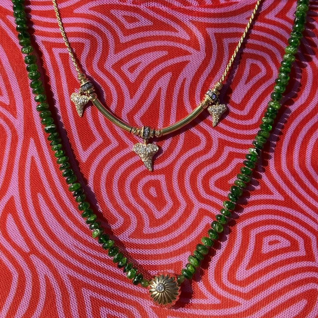 Trixie Sharkie Pavé Diamond Necklace - MUSE Shop