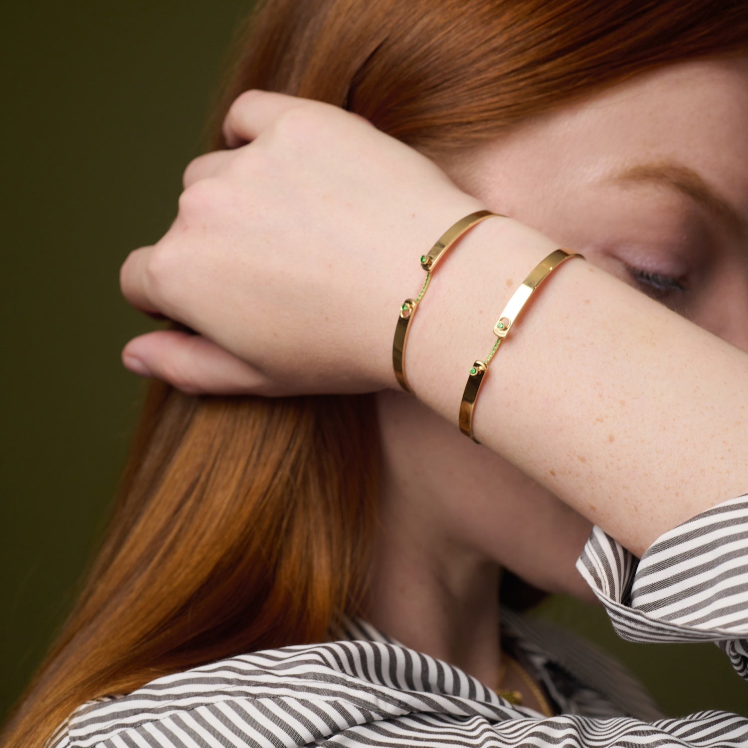 Tsavorite Business Meeting Mood Bangle - MUSE Shop