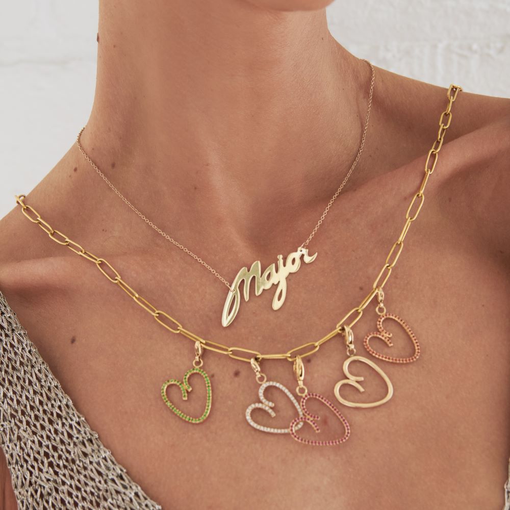 Tsavorite Open Heart Charm - MUSE Shop