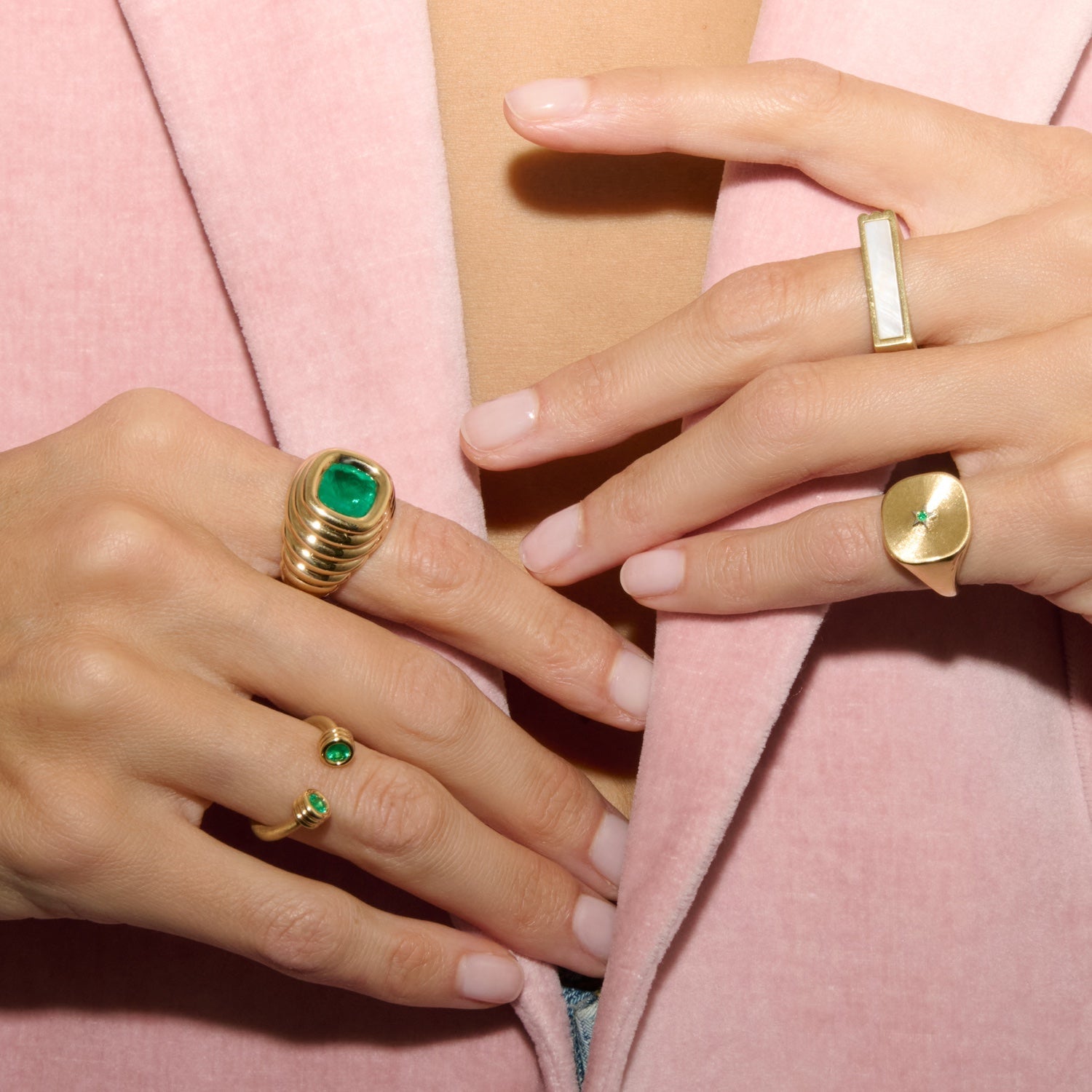 Tsavorite Ora Silk Cushion Ring - MUSE Shop