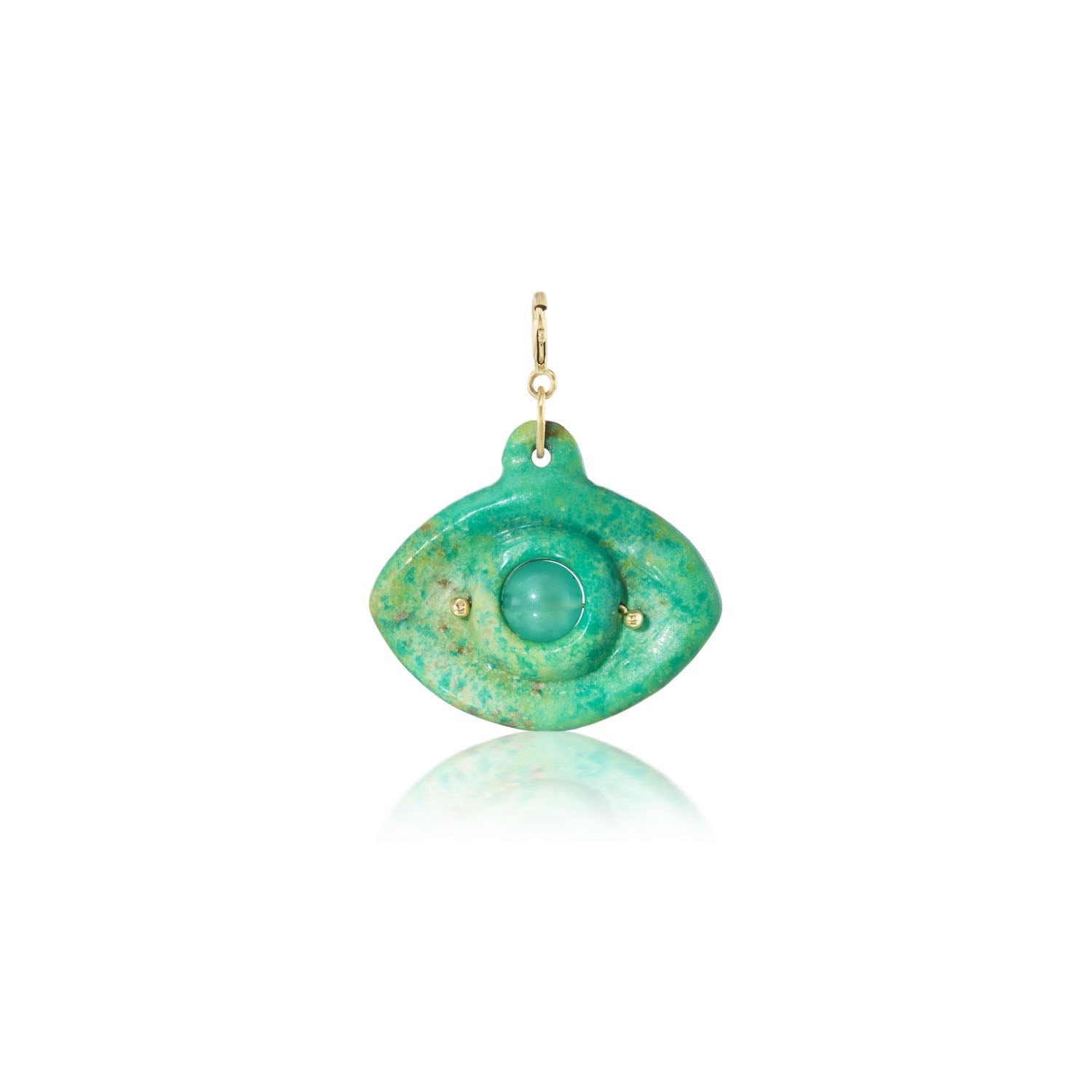 Turquoise & Chrysoprase Eye Charm - MUSE Shop