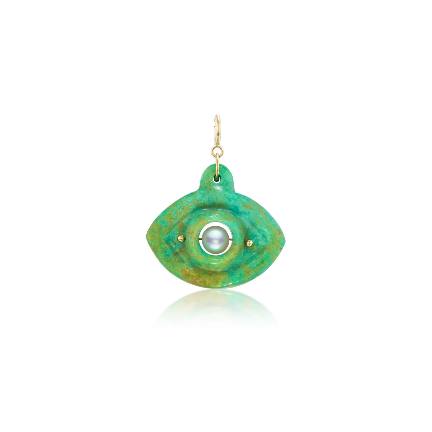 Turquoise & Pearl Eye Charm - MUSE Shop