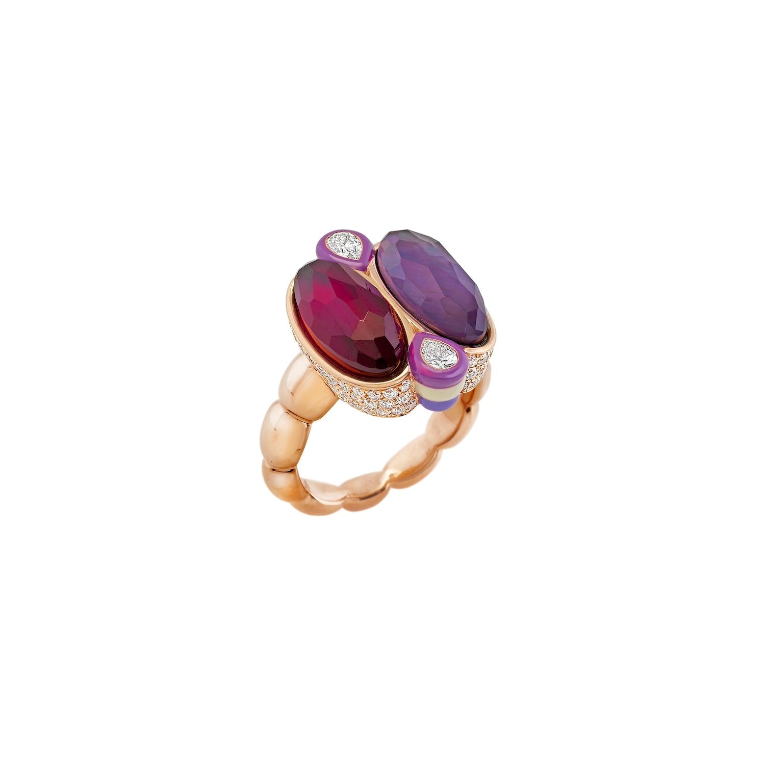 Two Colours Ring, Pink & Purple Ring - MUSE Shop